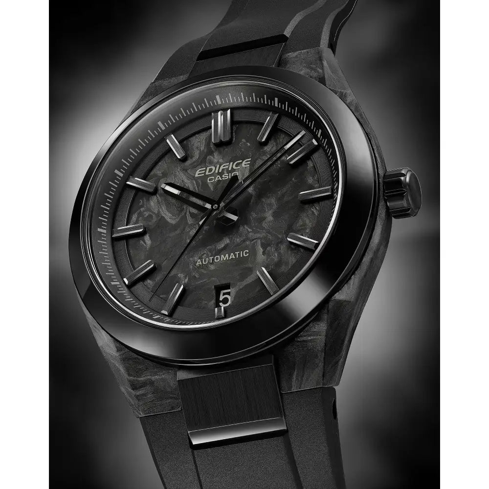 Casio Edifice Forged Carbon EFK-100XPB-1AJF Automatic Black Dial 40mm Resin Strap Men's Watch
