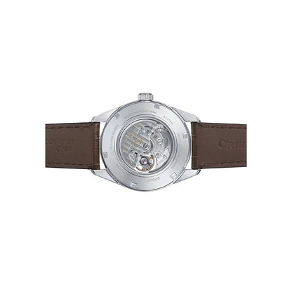 Orient Star RE-AV0006Y Contemporary Automatic Open Heart "Modern Skeleton" Brown Dial 41mm Leather Strap Men's Watch