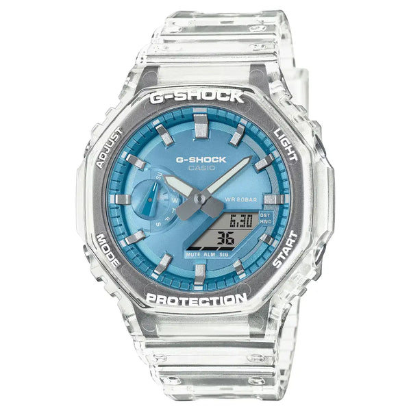 Casio G-Shock  GA-2100BM-7A2DR Analog-Digital Blue Dial resin strap Men's Watch