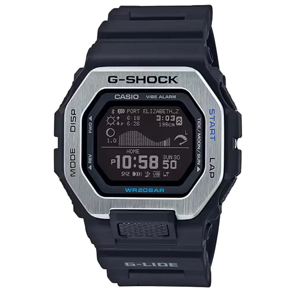 Casio G-Shock G-Lide GBX-100-1DR Black Dial Resin Men's Watch