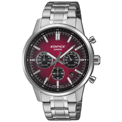 Casio Edifice EFR-575D-4A Purple-Black Gradient Dial 40.5mm Stainless Steel Men's Watch