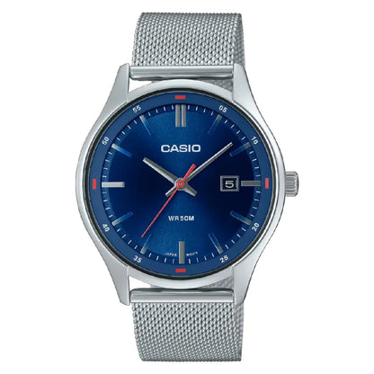 Casio Enticer MTP-E710M-2AVDF Date Analog Blue Dial Stainless Steel Men's Watch