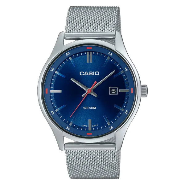 Casio Enticer MTP-E710M-2AVDF Date Analog Blue Dial Stainless Steel Men's Watch