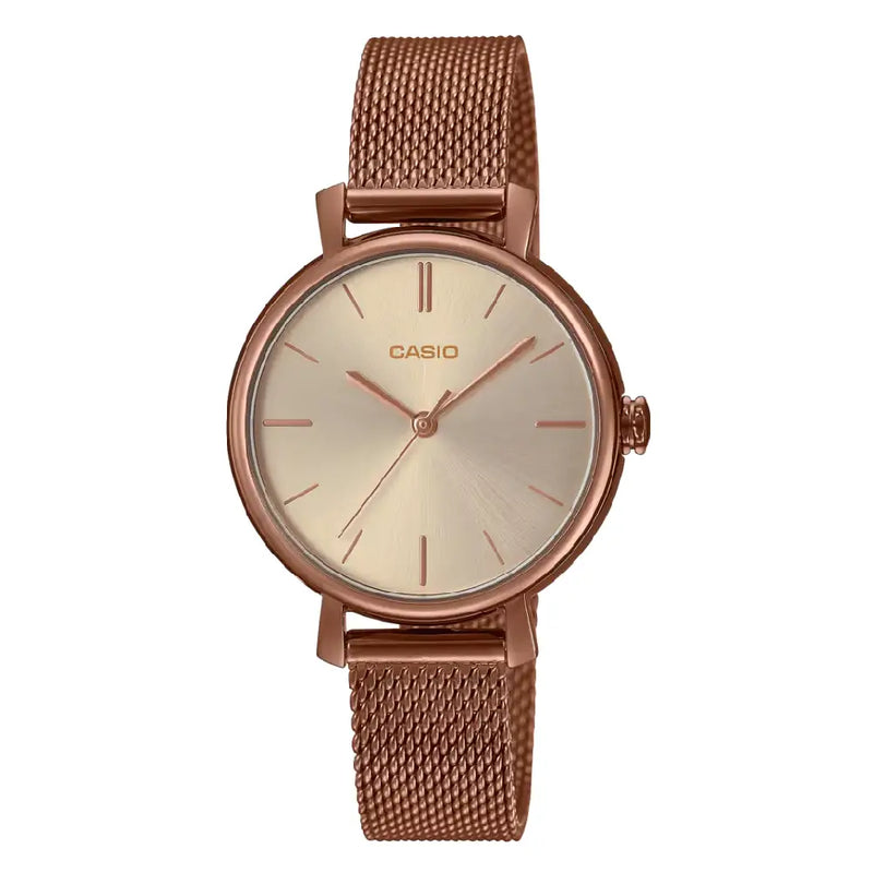 Casio Standard Analog LTP-2024VMR-9CDR Champagne Dial Stainless Steel Women's Watch