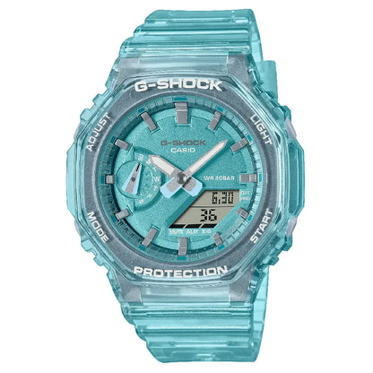 Casio G-Shock Mini CasiOak GMA-S2100SK-2A Skeleton Blue Dial 42.9mm Resin Strap Women's Watch