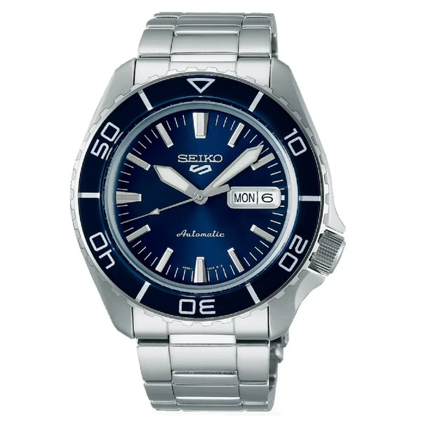 Seiko 5 Sports SRPK97K1 Automatic Diver-Style Blue Sunray Dial 42.5mm Stainless Steel Men's Watch