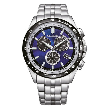 Citizen Perpetual Chrono A-T Eco-Drive CB5874-81L Limited Edition Unite with Blue Blue Dial Stainless Steel Men's Watch