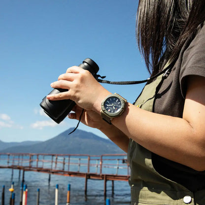 Casio ProTrek PRJ-B001B-5DR Analog-Digital Solar Bluetooth "Rotary Guard" Brown Dial Cloth Bungee Strap Men's Watch
