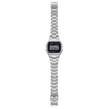 Casio Vintage Digital A158WA-1DF Black Dial Stainless Steel Unisex Watch