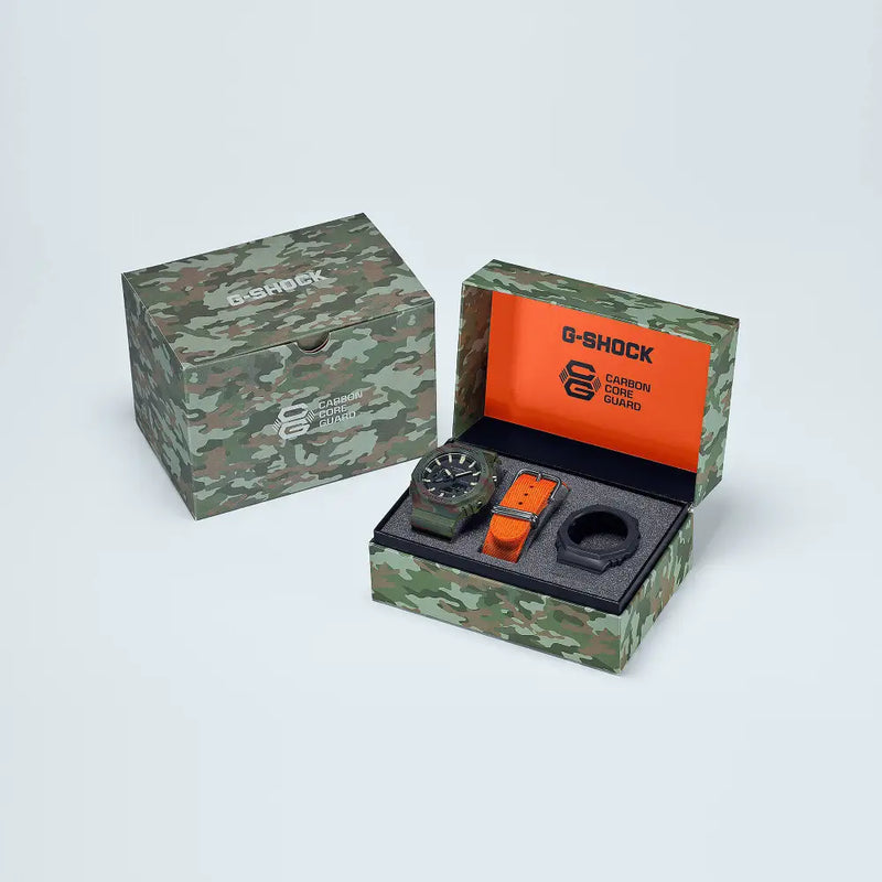 Casio G-Shock "CasiOak" GAE-2100WE-3ADR Limited Edition "Nature Camo" 45.4mm Interchangeable Straps Men's Watch detail view