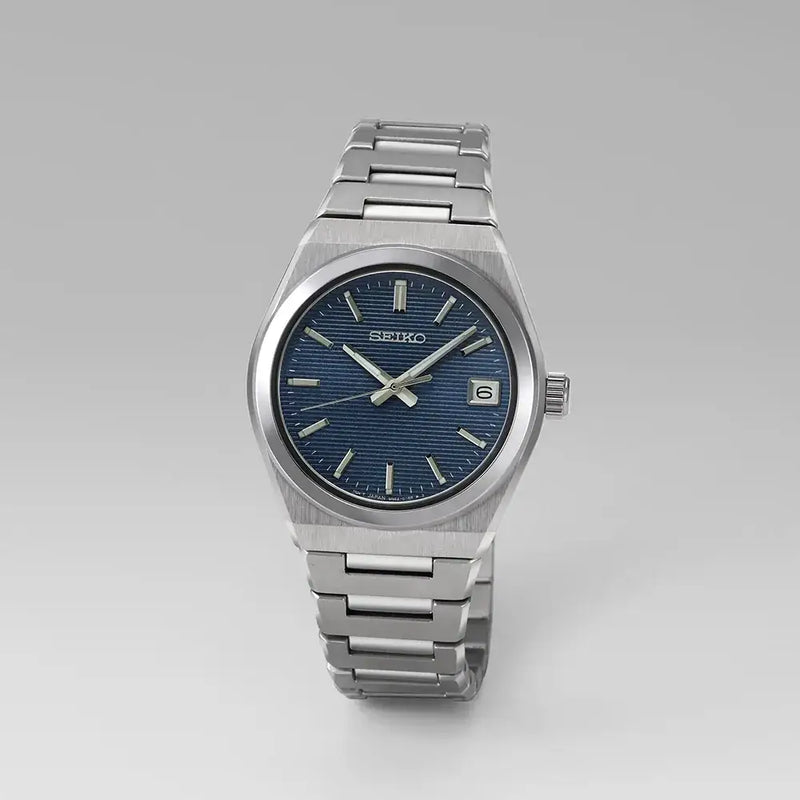 Seiko Neo Classic Quartz SUR575P1 Blue Dial 34mm Stainless Steel Women's Watch detail view