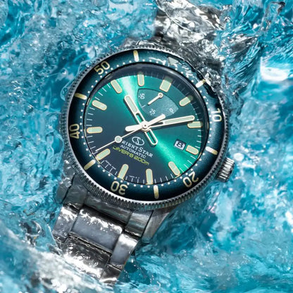 Orient Star Automatic Diver RE-AU0307E Green Dial 43.6mm Stainless Steel Men's Watch