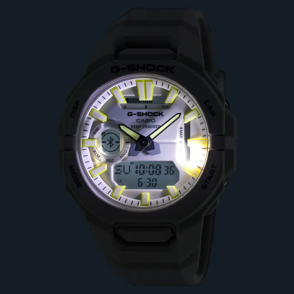 Casio G Shock G-SQUAD GBA-950-7A Analog-Digital Bluetooth White Dial Resin Strap Men's Watch