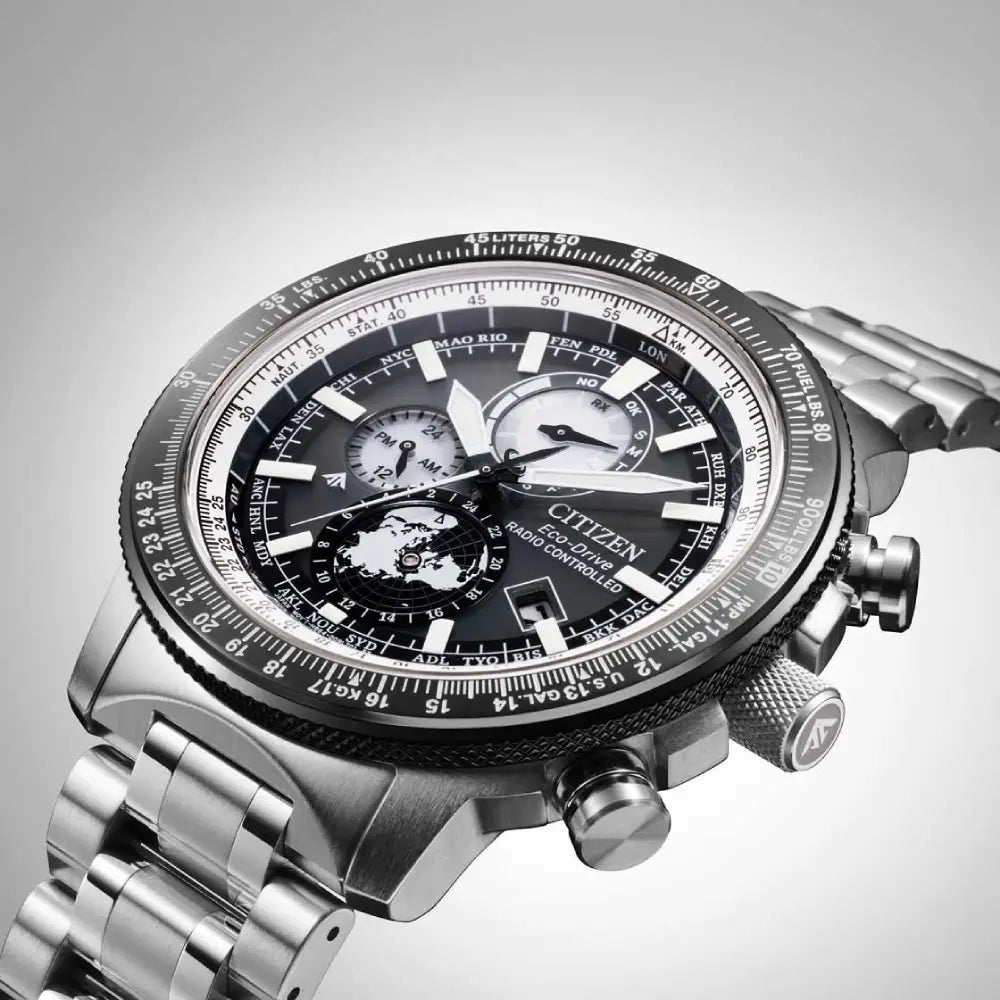 Citizen Promaster Air Geo Trekker Eco-Drive BY3006-53H Grey Dial 46mm Stainless Steel Men's Watch
