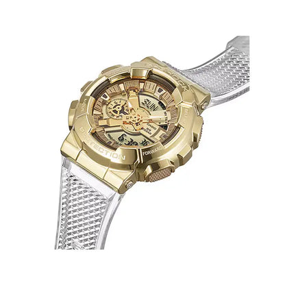 Casio G-Shock "Skeleton Gold" Metal Covered GM-110SG-9A Gold Dial 48.8mm Resin Strap Men's Watch