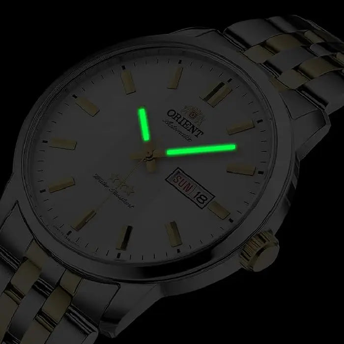 Orient Tristar Automatic SAB0B008WB Silver-White Dial 43mm Stainless Steel Men's Watch detail view