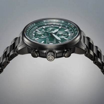 Citizen Promaster Sky Navihawk A-T AT8304-57W Green Dial 41mm Grey Stainless Steel Men's Watch