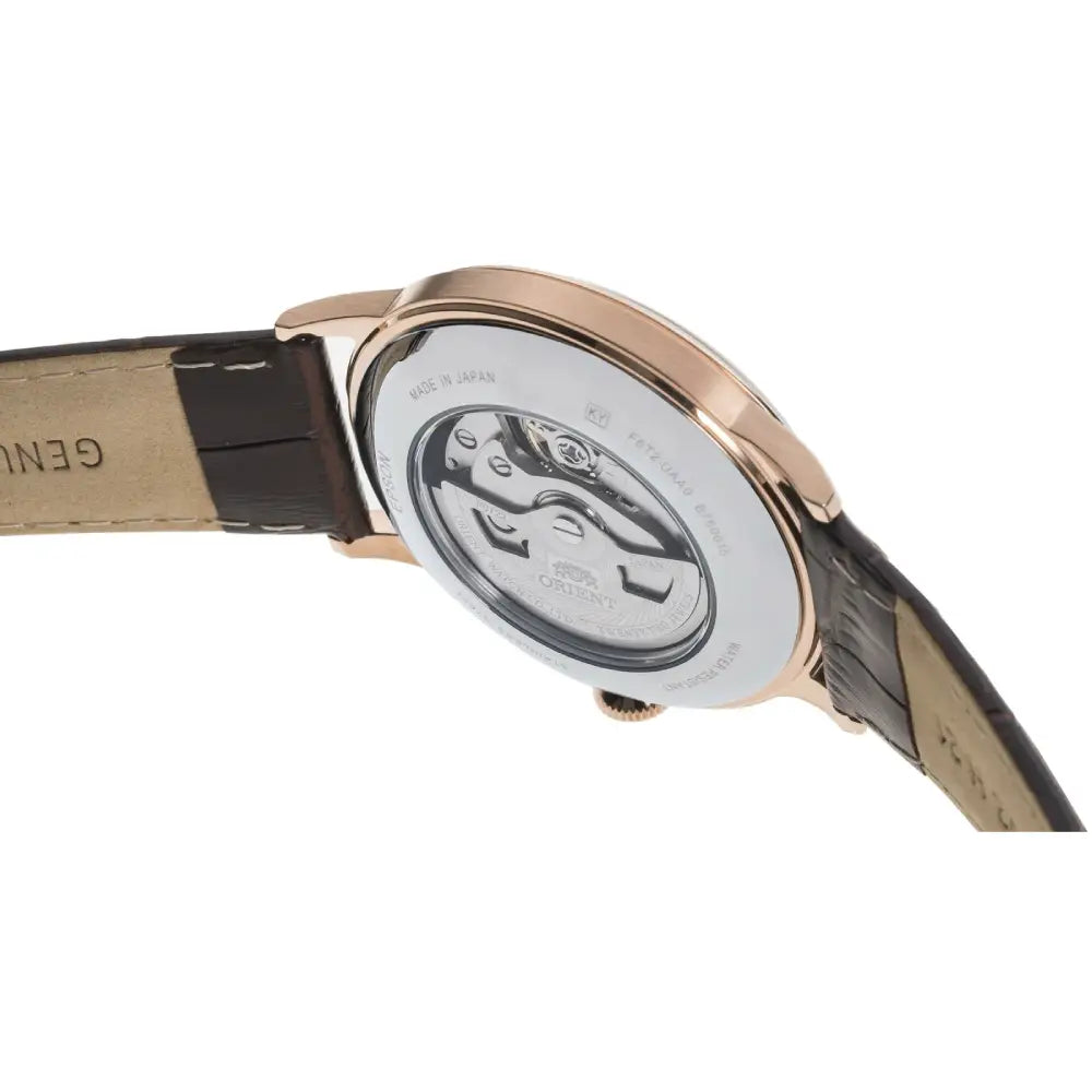 Orient Bambino Open Heart RA-AG0001S White Dial 40.5mm Leather Strap Men's Watch