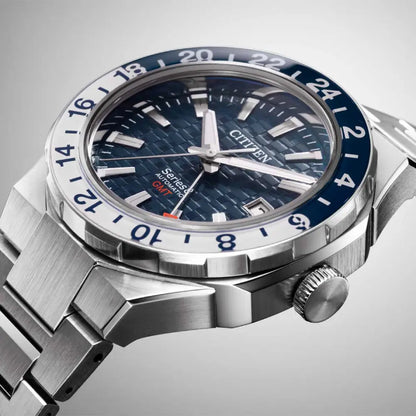 Citizen Series 8 Automatic GMT NB6034-58L Navy Blue Dial 41mm Stainless Steel Men's Watch
