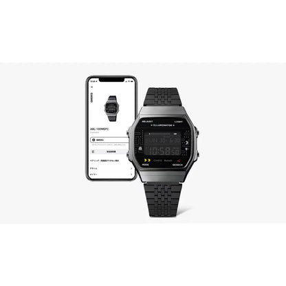 Casio Vintage Digital ABL-100WEPC-1BDR Bluetooth PAC-MAN Collaboration Black Dial Stainless Steel Unisex Watch