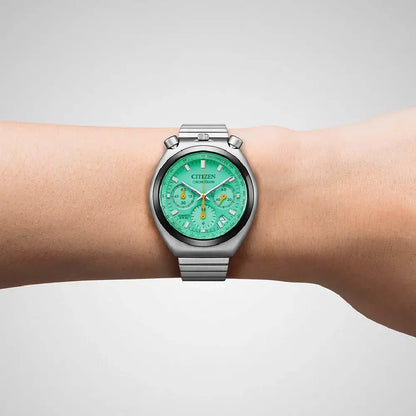 Citizen Record Label Playground Edition AN3660-73X Green Dial 38mm Stainless Steel Men's Watch