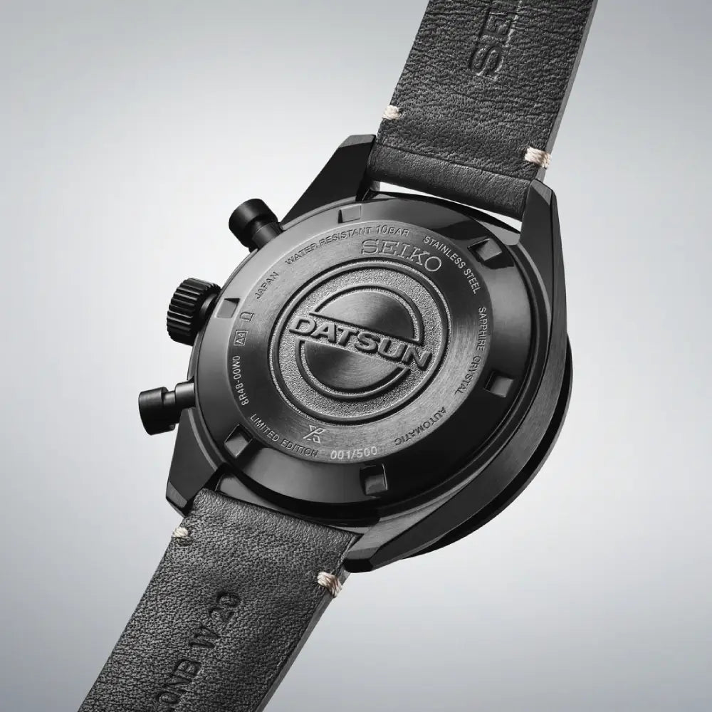 Seiko Prospex Speedtimer "Datsun 240Z" SRQ057J1 (SBEC029) Limited Edition (500 PCS) Black Dial 42mm Leather Strap Men's Watch