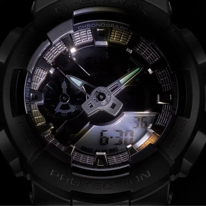 Casio G-Shock GM-110MF-1ADR "Midnight Fog" Metal Covered Grey Dial 48.8mm Resin Strap Men's Watch