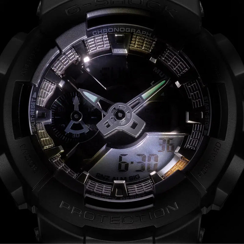 Casio G-Shock GM-110MF-1ADR "Midnight Fog" Metal Covered Grey Dial 48.8mm Resin Strap Men's Watch detail view
