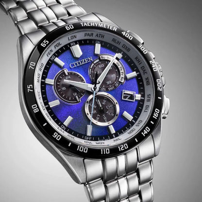 Citizen Perpetual Chrono A-T Eco-Drive CB5874-81L Limited Edition Unite with Blue Blue Dial Stainless Steel Men's Watch