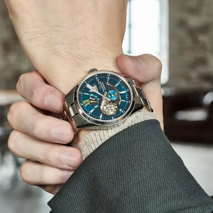 Orient Star Contemporary Modern Skeleton Automatic RE-AV0114E00B Green Dial 41mm Stainless Steel Men's Watch