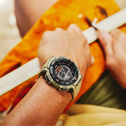 Casio Pro Trek Climber Line PRG-340SC-5DR Grey Dial 51.7mm Recycled Resin Strap Men's Watch