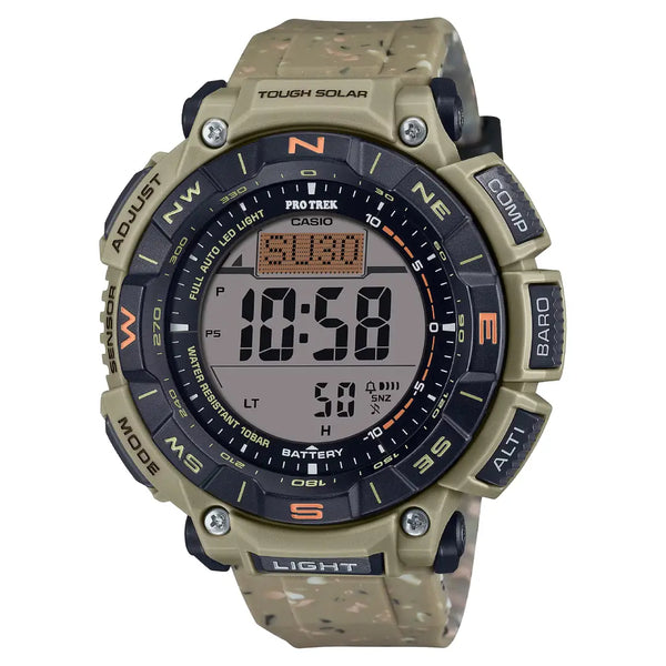 Casio Pro Trek Climber Line PRG-340SC-5DR Grey Dial 51.7mm Recycled Resin Strap Men's Watch
