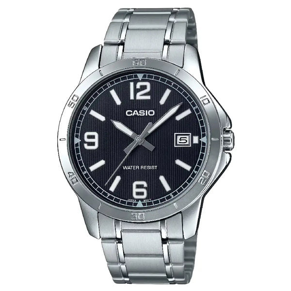 Casio Enticer MTP-V004D-1B2UDF Date Analog Black Dial Stainless Steel Men's Watch