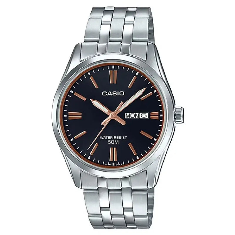 Casio Collection Analog MTP-1335D-1A2VDF Black Dial Stainless Steel Men's Watch