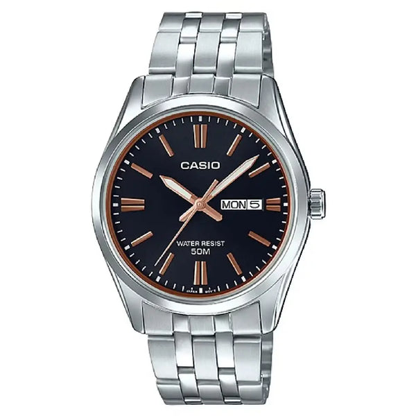 Casio Collection Analog MTP-1335D-1A2VDF Black Dial Stainless Steel Men's Watch
