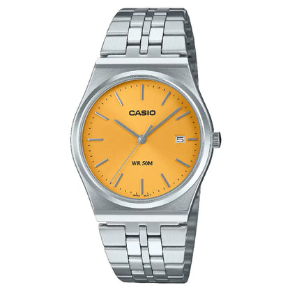 Casio Collection Analog MTP-B145D-9AVDF Yellow Dial Stainless Steel Men's Watch