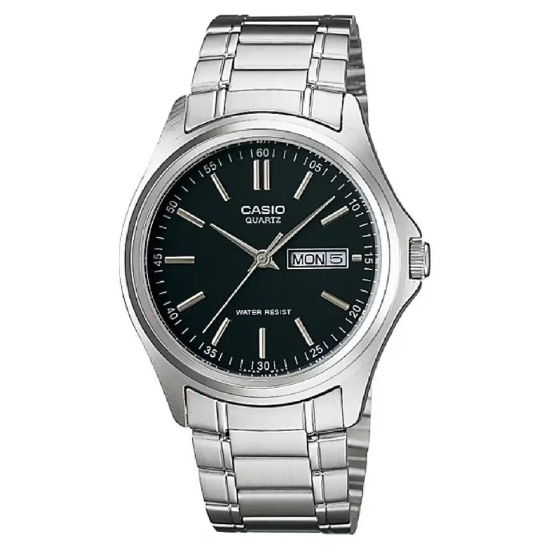 Casio Collection Analog MTP-1239D-1ADF Black Dial Stainless Steel Men's Watch