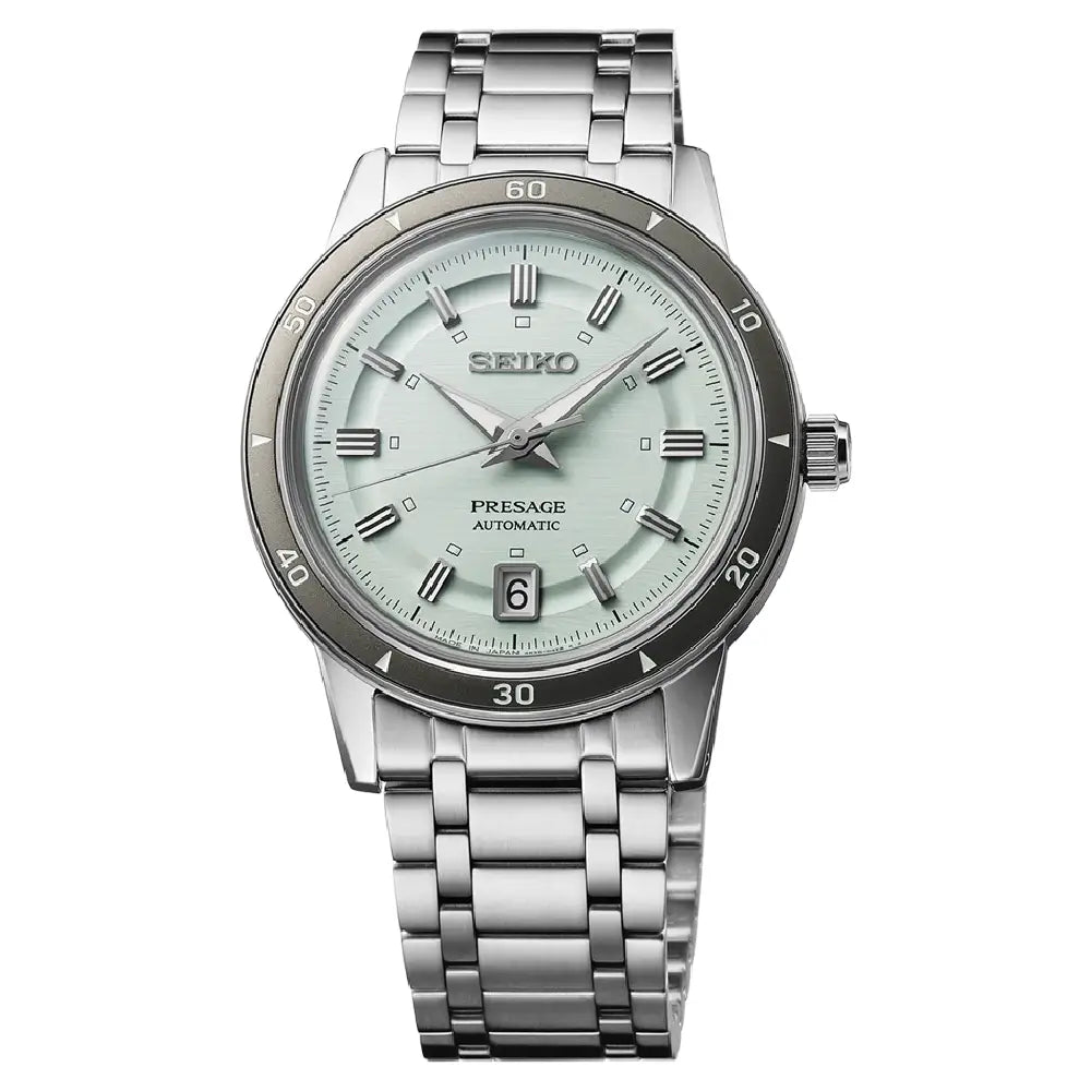 Seiko Presage SRPL71J1 "Style 60s" Automatic Green Dial 39.5mm Stainless Steel Men's Watch