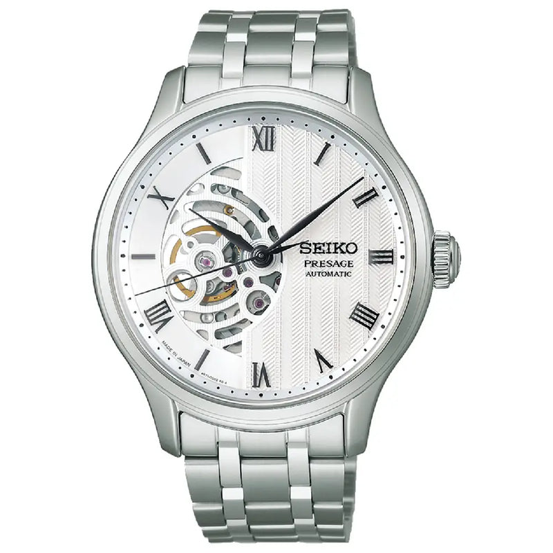 Seiko Presage SARY251 Japanese Garden White Skeleton Dial 41.8mm Stainless Steel Men's Watch