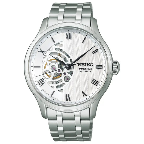 Seiko Presage SARY251 Japanese Garden White Skeleton Dial 41.8mm Stainless Steel Men's Watch