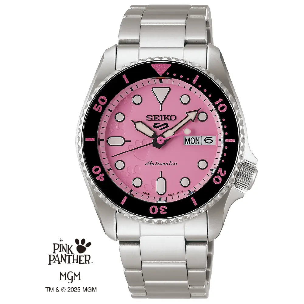 Seiko 5 Sports SBSA321 (SRPM07) Automatic "Pink Panther" Limited Edition (9,999 PCs) Pink Dial 38mm Stainless Steel Men's Watch