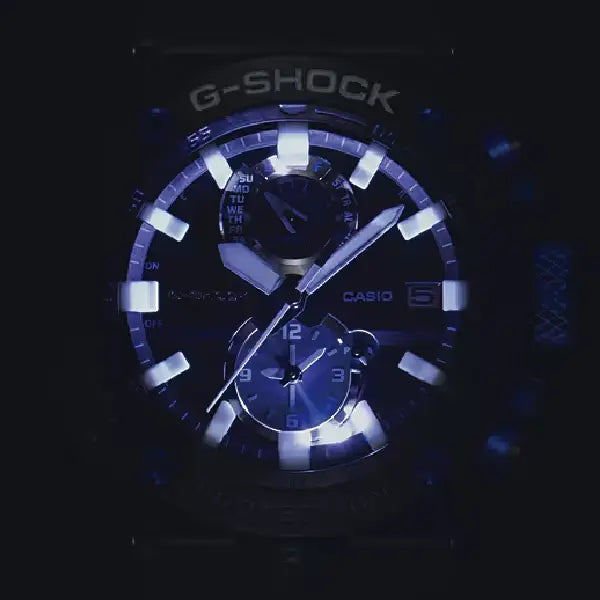 Casio G-Shock Gravitymaster "Carbon Monocoque" GWR-B1000-1A1 Black & Blue Dial 46.4mm Carbon Fiber Men's Watch detail view