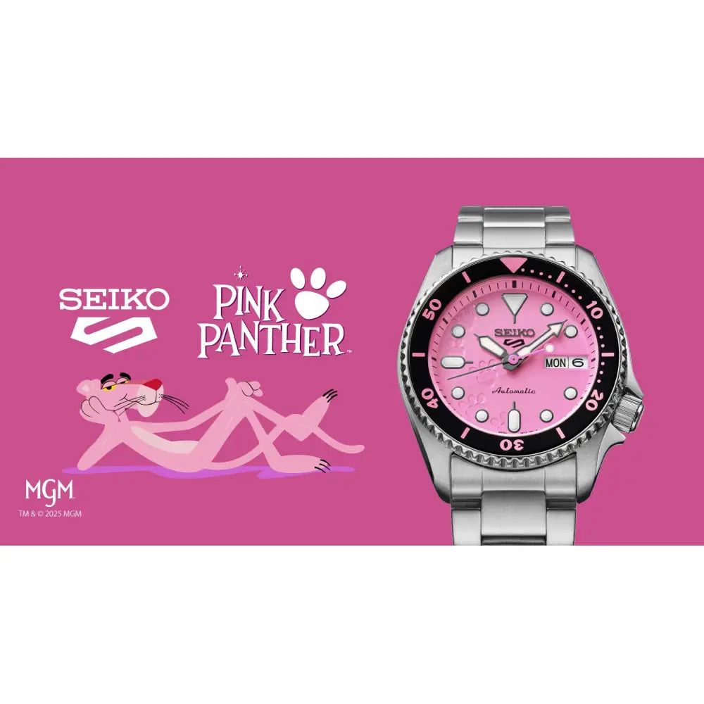 Seiko 5 Sports SBSA321 (SRPM07) Automatic "Pink Panther" Limited Edition (9,999 PCs) Pink Dial 38mm Stainless Steel Men's Watch