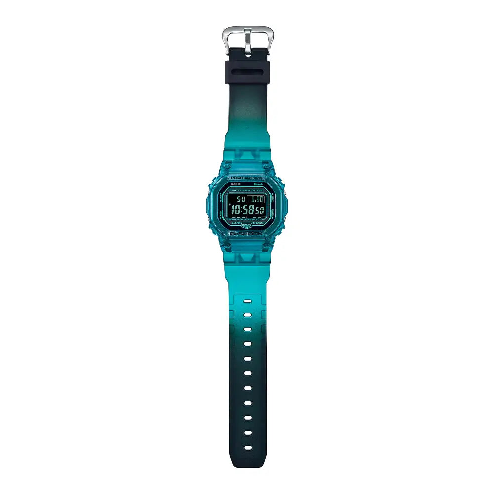 Casio G-Shock DW-B5600G-2DR Digital Dial 43mm Translucent Blue Resin Men's Watch