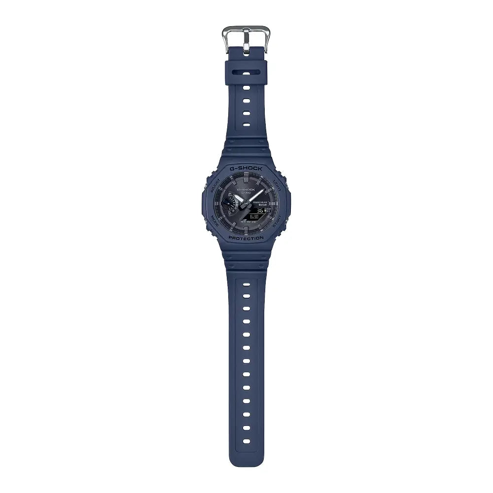 Casio G-Shock CasiOak Tough Solar Bluetooth GA-B2100-2A Analog Digital Navy Blue Dial 45mm Resin Strap Men's Watch
