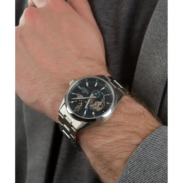 Orient Star Contemporary Modern Skeleton Automatic RE-AV0114E00B Green Dial 41mm Stainless Steel Men's Watch