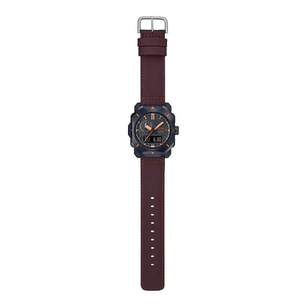Casio Pro Trek PRW-6900YL-5PR "Bushcraft" Brown Leather Strap 44.8mm Men's Watch