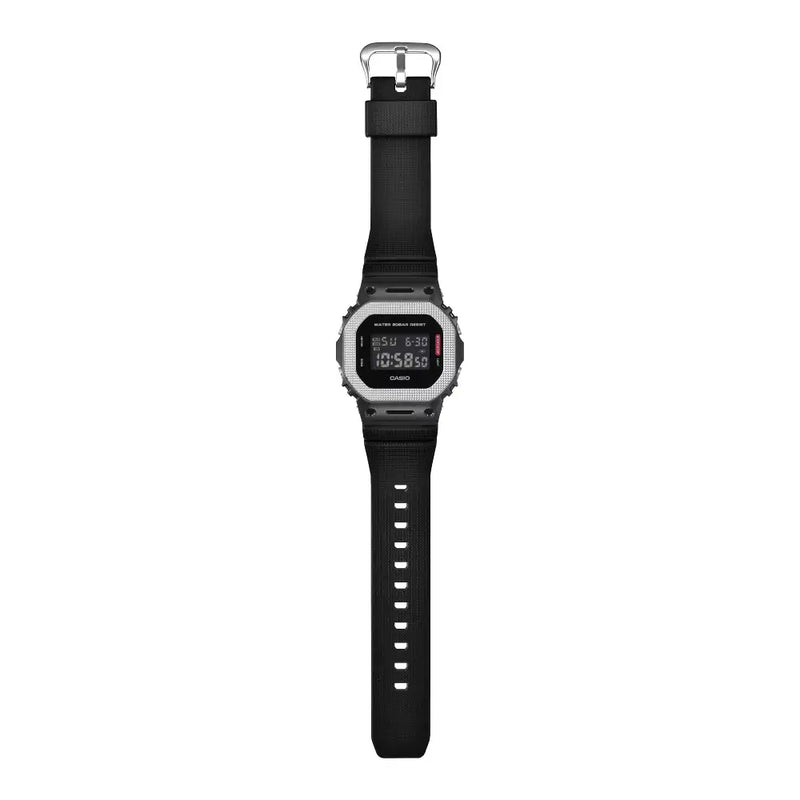 Casio G-Shock "Modern Industrial" Metal Covered GM-5600BM-1PR Black Dial 43.2mm Resin Strap Unisex Watch detail view