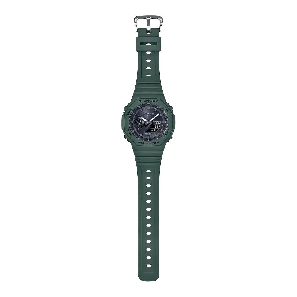 Casio G-Shock CasiOak Bluetooth Solar Analog Digital GA-B2100-3A Green Dial 45.4mm Resin Strap Men's Watch