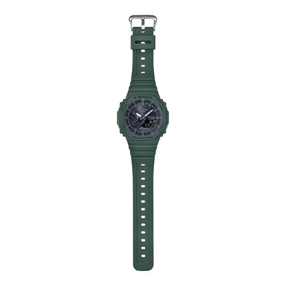 Casio G-Shock CasiOak Bluetooth Solar Analog Digital GA-B2100-3A Green Dial 45.4mm Resin Strap Men's Watch
